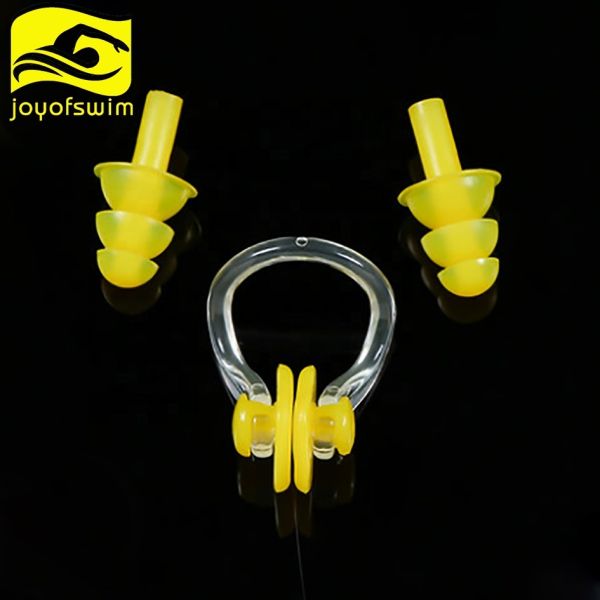 Wear Comfortable Stylish Swimming Nose Clip And Ear Plugs Multicolor