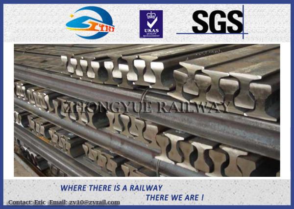 Customized 6m - 25m 700 / 900A / 1100 Railroad Steel Rail , UIC860 Standard