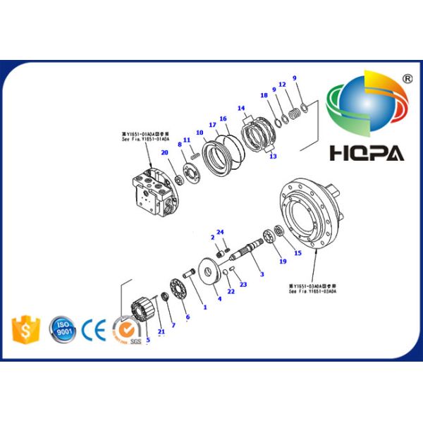 TZ505D9000-00 TZ505D900000 Final Drive Seal Kit For Komatsu PC60-7 PC78US-6