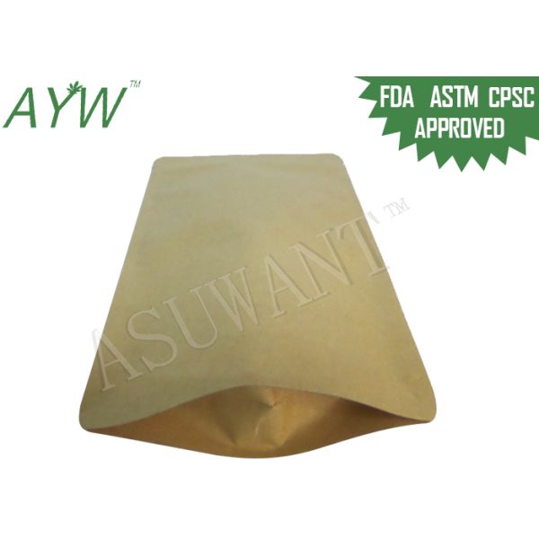 Молния бумаги Крафт цвета почвы Эко дружелюбная кладет упаковку в мешки для сухофрукта/гаек