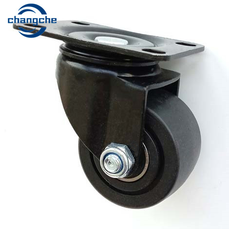 Flat Plate Threaded Industrial Caster Wheels 2 Inch For Forklift Truck