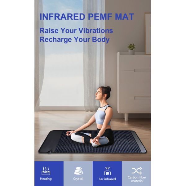 Crystal Jade Far Infrared Heating Mat PEMF Pad For Pain Relief 110V-240V