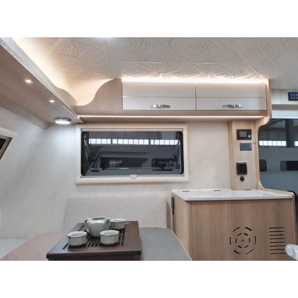 Reboque personalizado da tração do reboque da caravana do campista da cor auto para 3 pessoas do freio de AL-KO