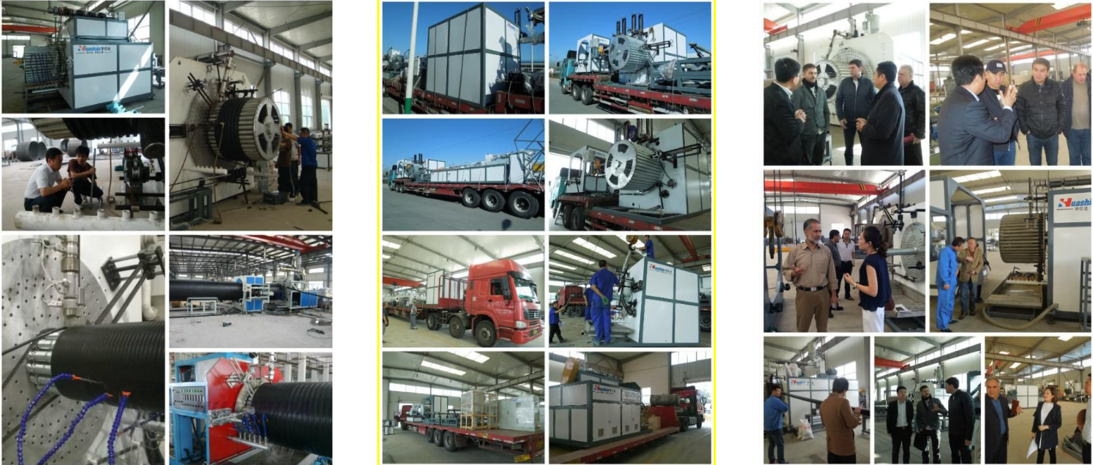 200-4000mm HDPE Hollow Wall Winding Pipe Production Line for Sewage Road Drainage