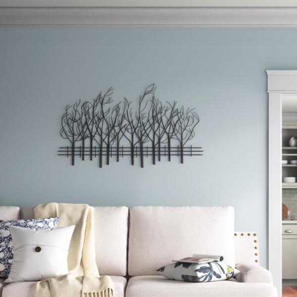 Decoração europeia da parede do ramo de árvore do metal de um estilo de 28 polegadas customizável para a sala de visitas