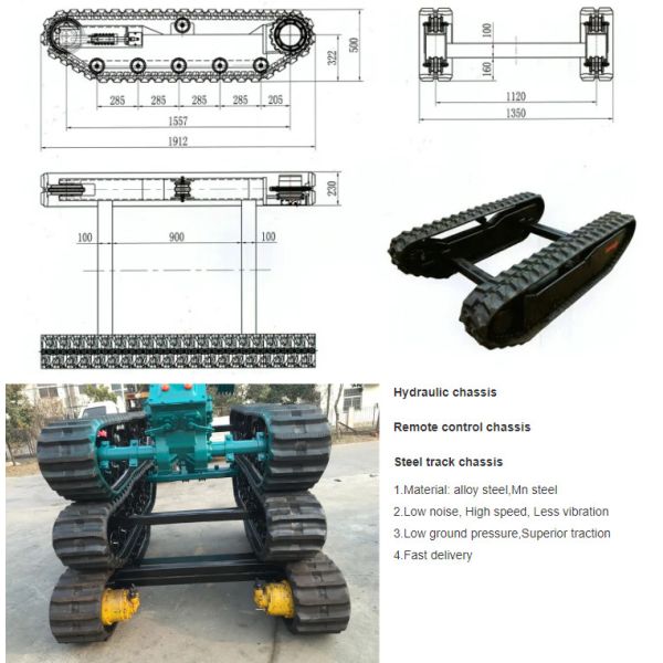 Нагружая Undercarriage следа Crawler 1.5MT для машин буровой установки исследования минирования