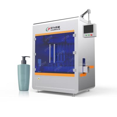 Linha de produção de enchimento de shampoo de quatro cabeças totalmente automática Equipamento de enchimento de líquido