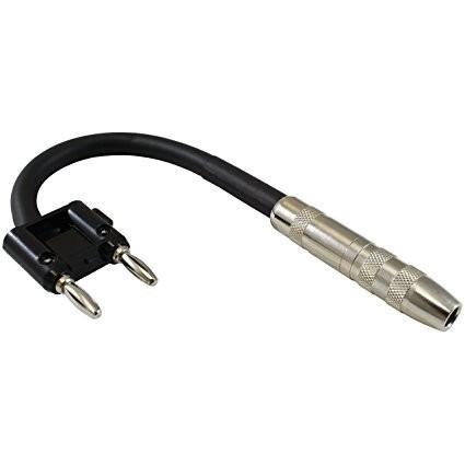 1/4 to Banana Plug Adapter Cables , 6 Inch Gender Changer Cable PVC Surface