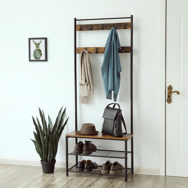Coat Rack with Hooks, Free Standing Coat Stand, Coat Stand, Hallway Furniture, HSR41BX