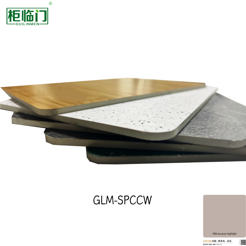 Fireproof SPC Crystal Wall Panel Flame Retardant 4mm - 8mm Thickness