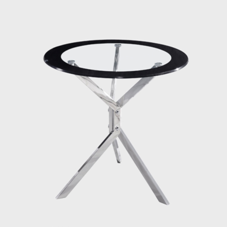 Chromed Sliver Steel Leg 80x80cm Modern Dining Room Table