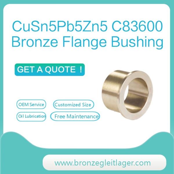 CuSn5Pb5Zn5 C83600 Bronze Flange Bushing Graphite