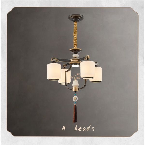 New Chinese Chandelier Lotus Lamp Box Restaurant Tea Room Living Room Light