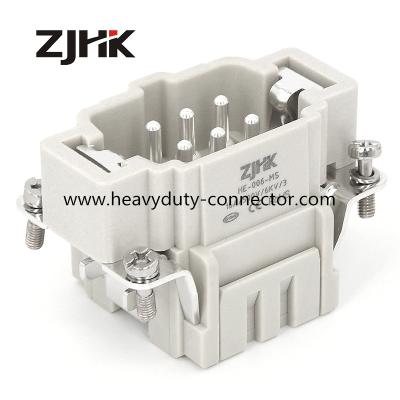 6 conector Similer Harting Han 6 ES M Insert da mola de Pin Cage Clamp Termination 16A 500V