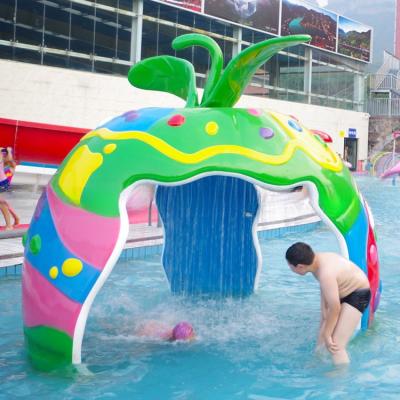 Fiberglass Apple Water Park Buckets House For Children Water Park