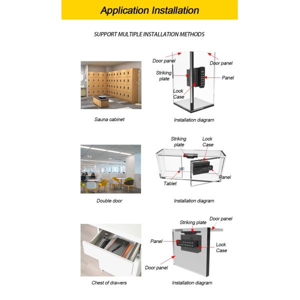 Keyless Security Password USB Network Blue tooth Luxury Smart Lock for Home or Office