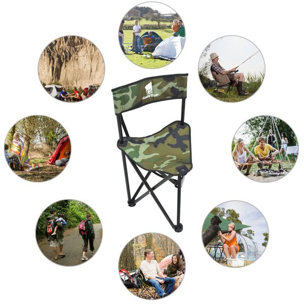 Heat Resistant 2kg Tripod Camping Chair For Fishing