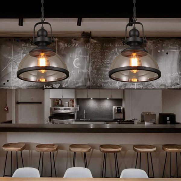 Vintage Industrial glass Pendant Lights Loft iron antique Hanging Lamp(WH-GP-89)