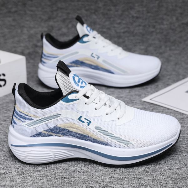 Men's Breathable Mesh Anti Slip Outsole PVC Injection Sneaker for Casual Walking