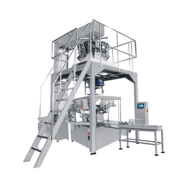 Automatic Zipper Pouch Packaging Machine with 70 bags/min Speed, Stainless Steel 304 Construction, and 8 KW Power Consumption