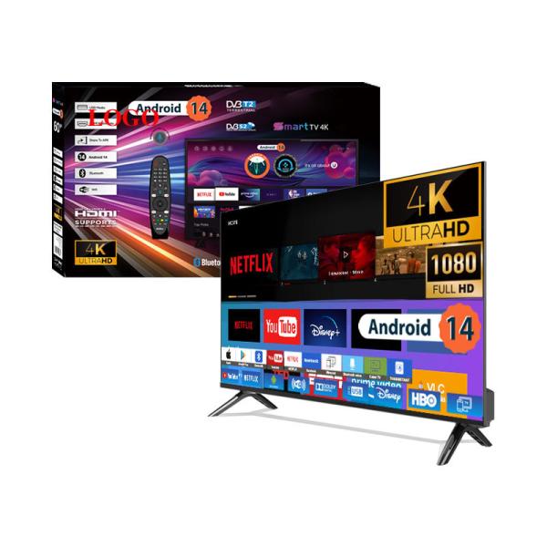4K UHD Frameless TV 32 40 50 55 65 Inch Smart Android LED Ultra Clear