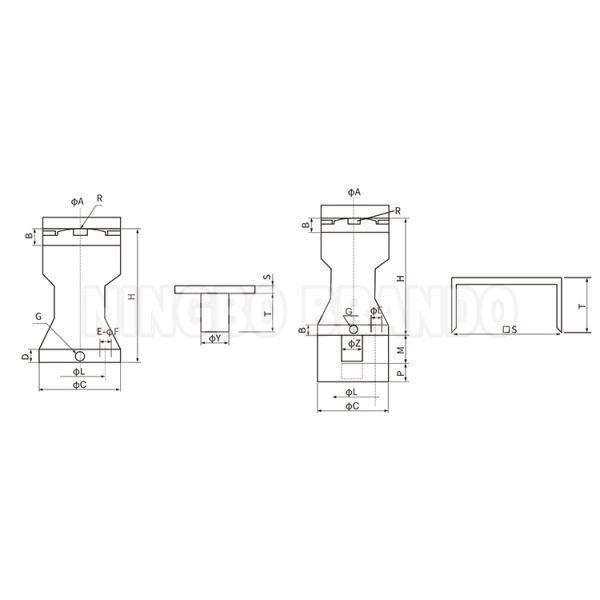 Dimension 2-logo SK-80 SEISHIN Тип Пневматический ударный молоток воздушный стукач SK80