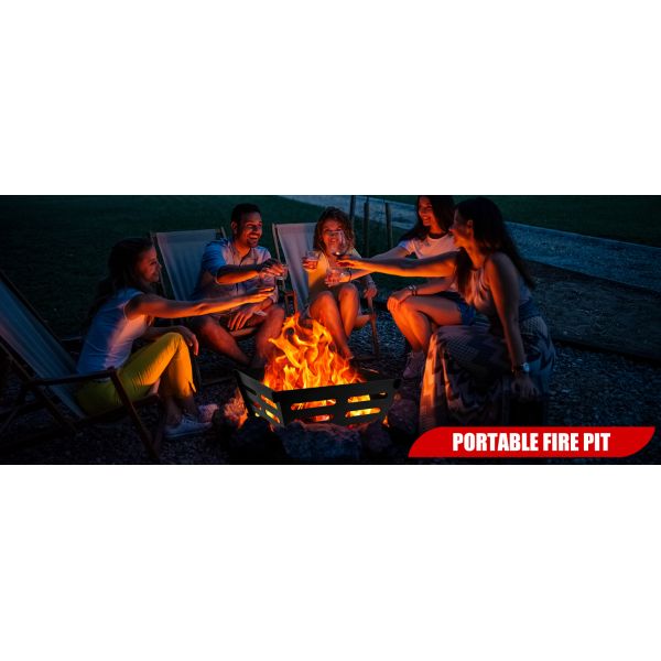 Огненные ямы для наружных 17 дюймовых складной портативный плагин огонь ямы для путешествий кемпинга пикник костер