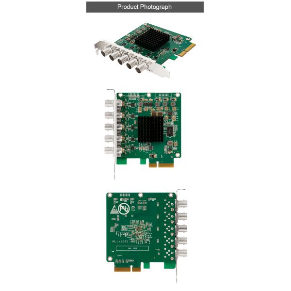 Professional 1080P60 Live Streaming Video Capture Card with 4 SDI Inputs and 1 Output