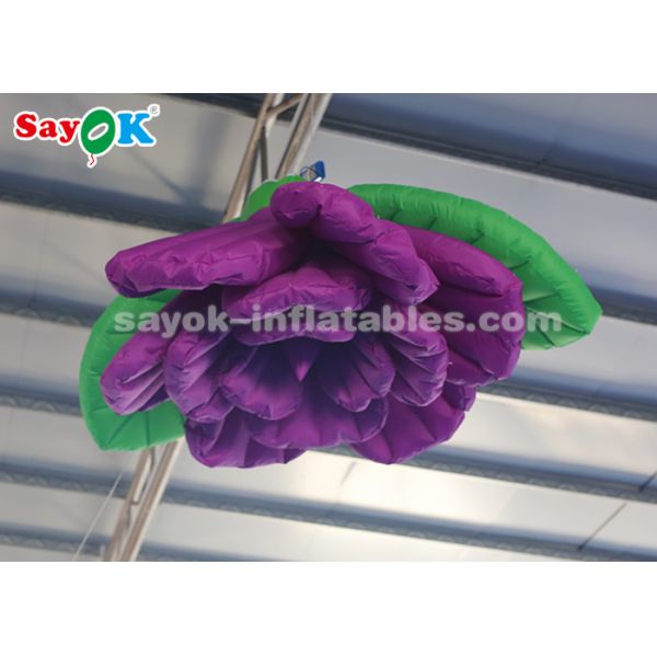 Смертной казни через повешение украшения освещения пурпура 2м цветок раздувной розовый для оформления этапа лобби