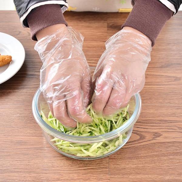 1000pcs PE Disposable Poly Gloves , Latex Free Protective Gloves Isolation Gloves