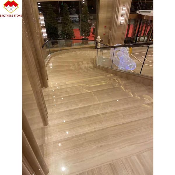 Yellow And White Mulge Earl Royal Wood Grain Marble Wall Background