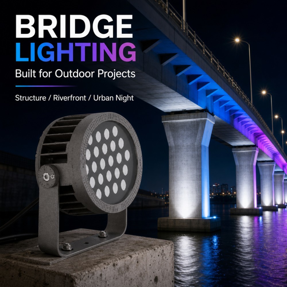 RGBW 72W Smart LED Flood Lights , LED Spot Lights Outdoor For Resorts Theme Parks