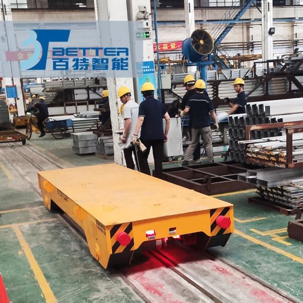 China Supplier 55 Ton Electric Transfer Cart Rail Trolley for Steel Mill