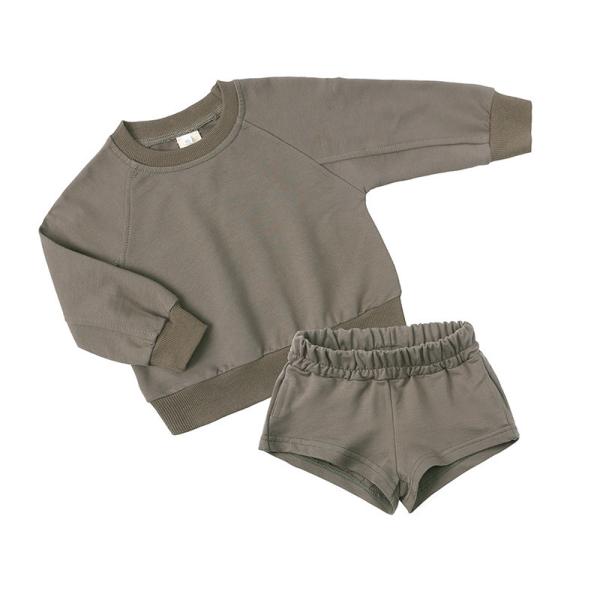 Children'S Outfit Sets Kids Round Neck Tops Shorts Casual Tracksuit Sets