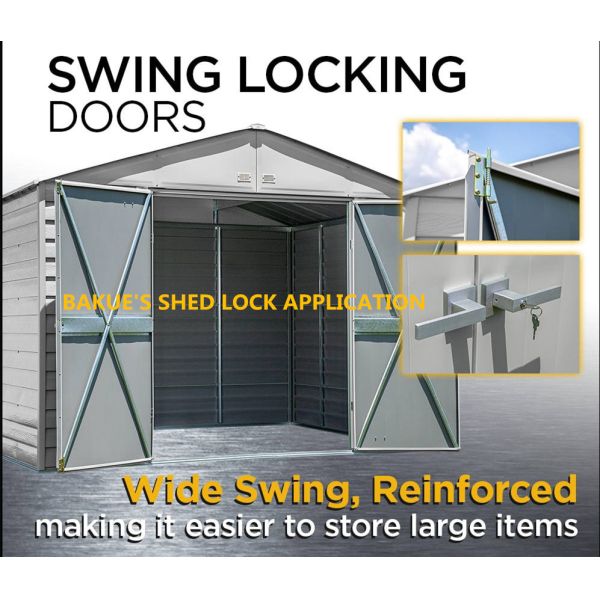 Premium Durable Aluminum shed door security UV Resistant For Garden Storage