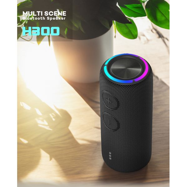 30W Output IPX7 Waterproof Wireless Fabric Speaker with 11 Hours Playtime and Bluetooth Connectivity