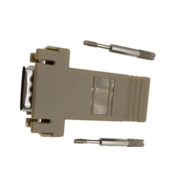 Custom DB9 RS232 Male To RJ45 Female Modular Adapter Custom Pin Out Accepted