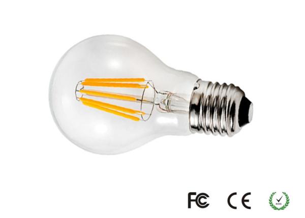 6W A60 E26 AC110V 3000K Decorative Filament Light Bulbs 60*108mm