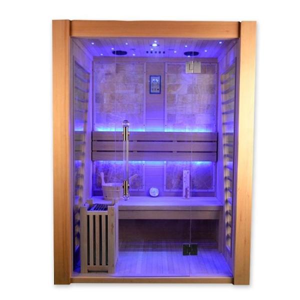 Traditional Steam Wooden Indoor Electric Heater Sauna Room For 3 Person
