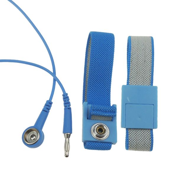 PA6 Plastic Buckle 4MM Snap Conductive Fiber ESD Wrist Strap
