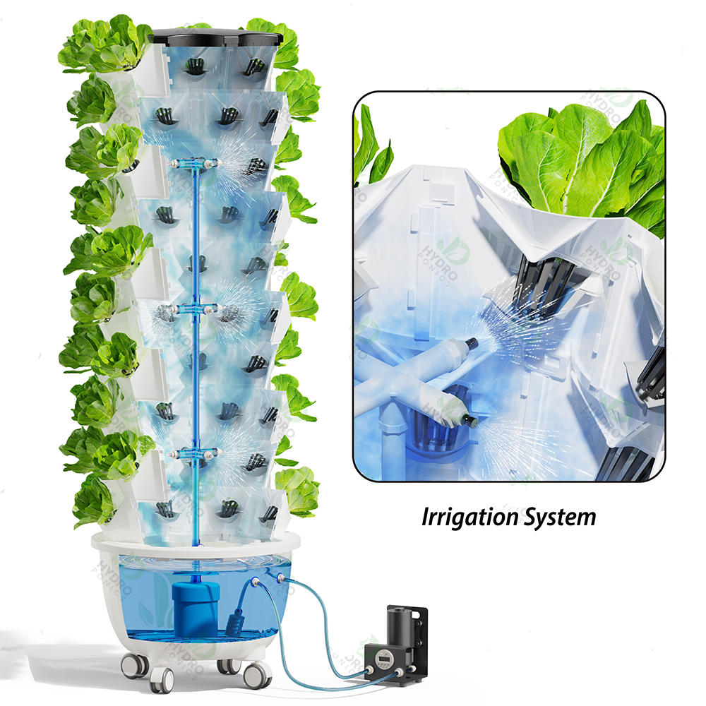 65L 6 8 10 Sistema de cultivo hidropônico vertical de torre aeropônica de camada jardim