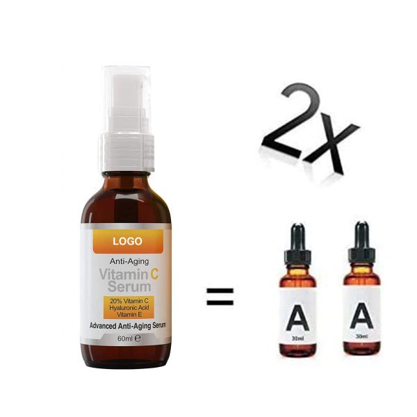 Sérum de vitamine C de marque de distributeur d'OEM pour la peau de visage blanchissant le sérum anti-vieillissement anticipé