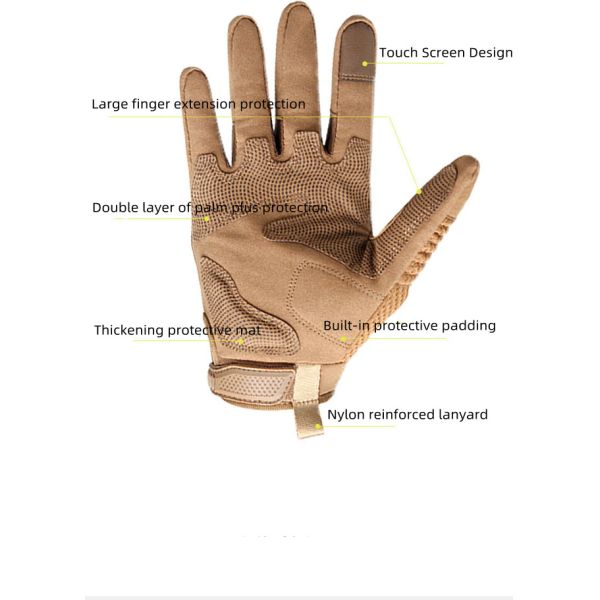 One Finger Military Tactical Leather Motorcycle Gloves Nylon For Outdoor Climbing