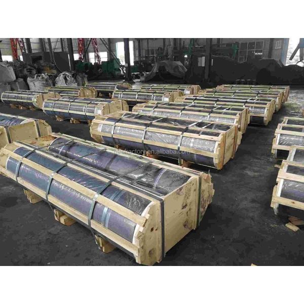 Огнеупорные материалы Черный графитовый электрод для электрических дуговых печей