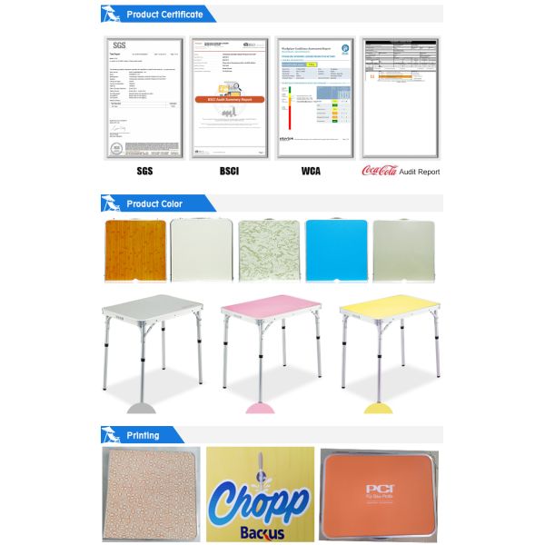 Factory Wholesale HDPE Plastic Wooden Design Coffee Lounge Patio Portable Foldable Plastic Garden Table Set