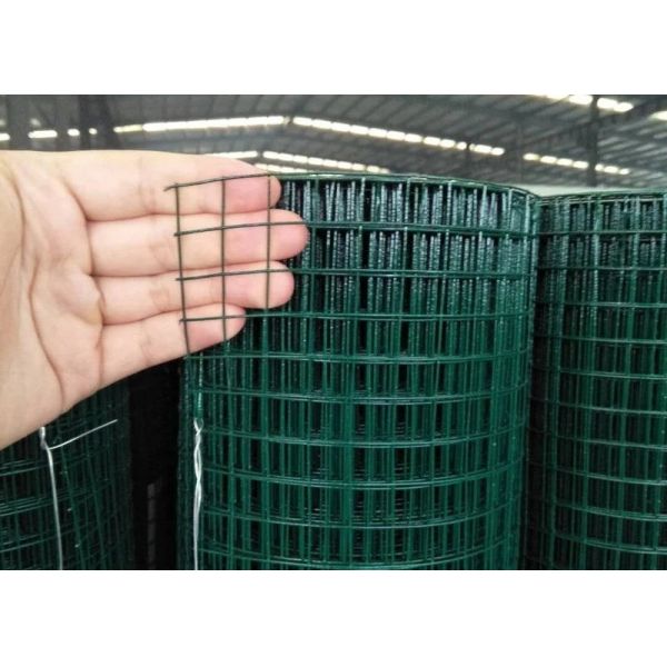 Green 2x2 Pvc Coated Welded Wire Mesh Machinery Guard And Tomato Cages