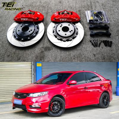 Kit de travagem frontal grande 4 Calibre de pistão com rotor 330x28mm BBK sistema de travagem automático para KIA Forte 17 polegadas carro borda