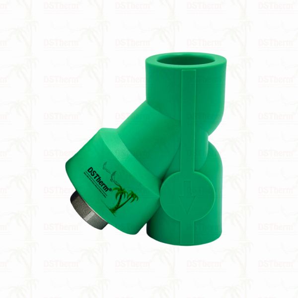 PPR Strainer Valve PN25  Compact Y-Shape Filter Valve 20–32mm for Water Systems