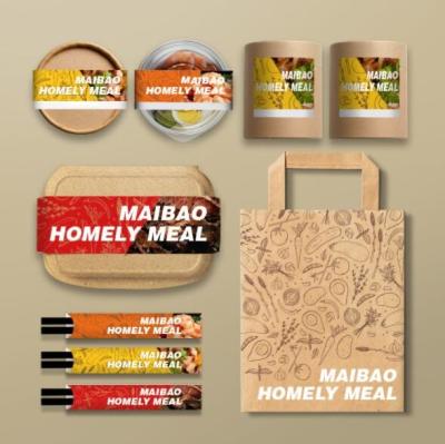 230gsm Eco Friendly Fast Food Packaging Pantone Color Food Packing Paper Bag
