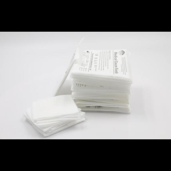 White Soft Swab 10x10cm Natural Cotton Medical Absorbent Sterile